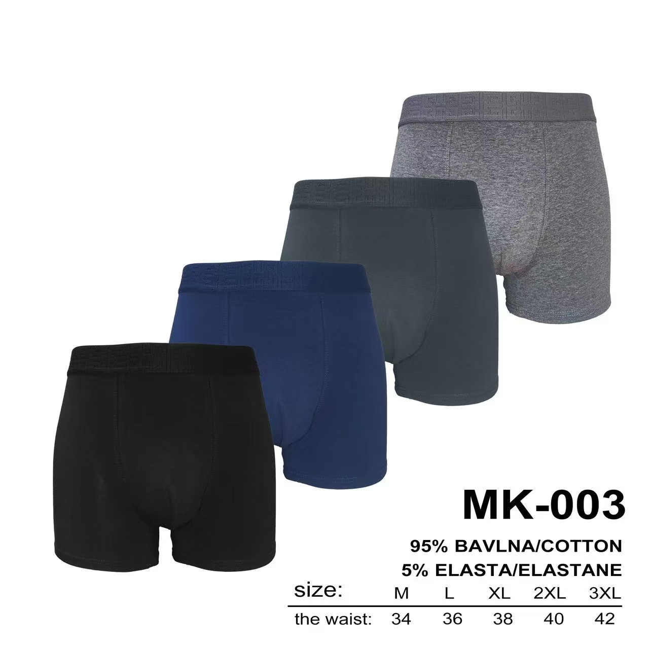 Bokserki męskie Roz M -3XL Paczka 24 szt